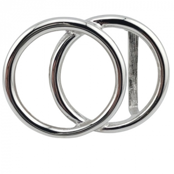 Preview: Design Gürtelschnalle Looping shining big von Umjubelt, nickelfrei, Fashion Style, silber, für Gürtel bis 4 cm Breite